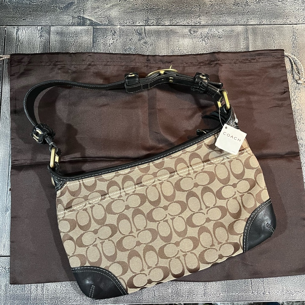 Vintage Special (BRAND NEW) COACH Zip Bleecker Signature C Large Hobo Bag Purse